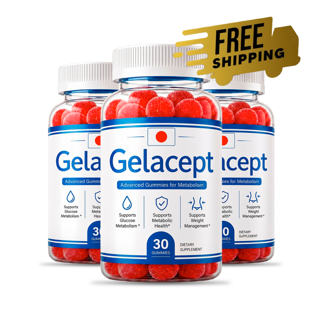 Three bottles of Gelacept gummies